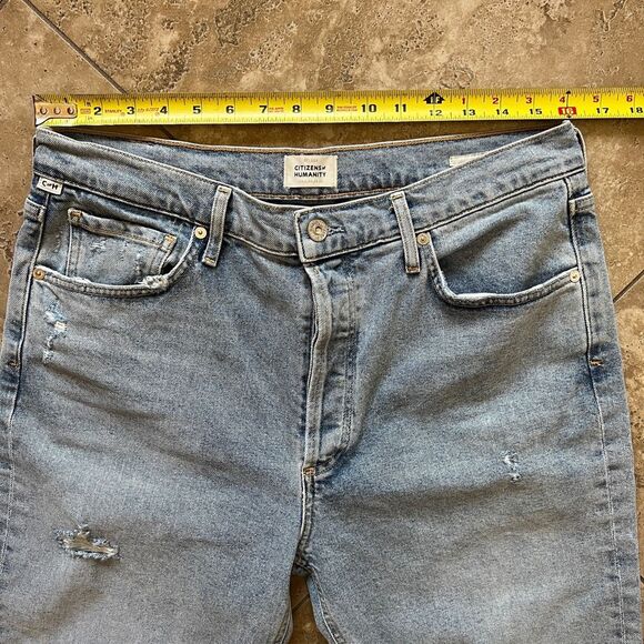 NEW Citizens of Humanity Jolene Womens 31 High Rise Straight Distressed - Picture 15 of 16